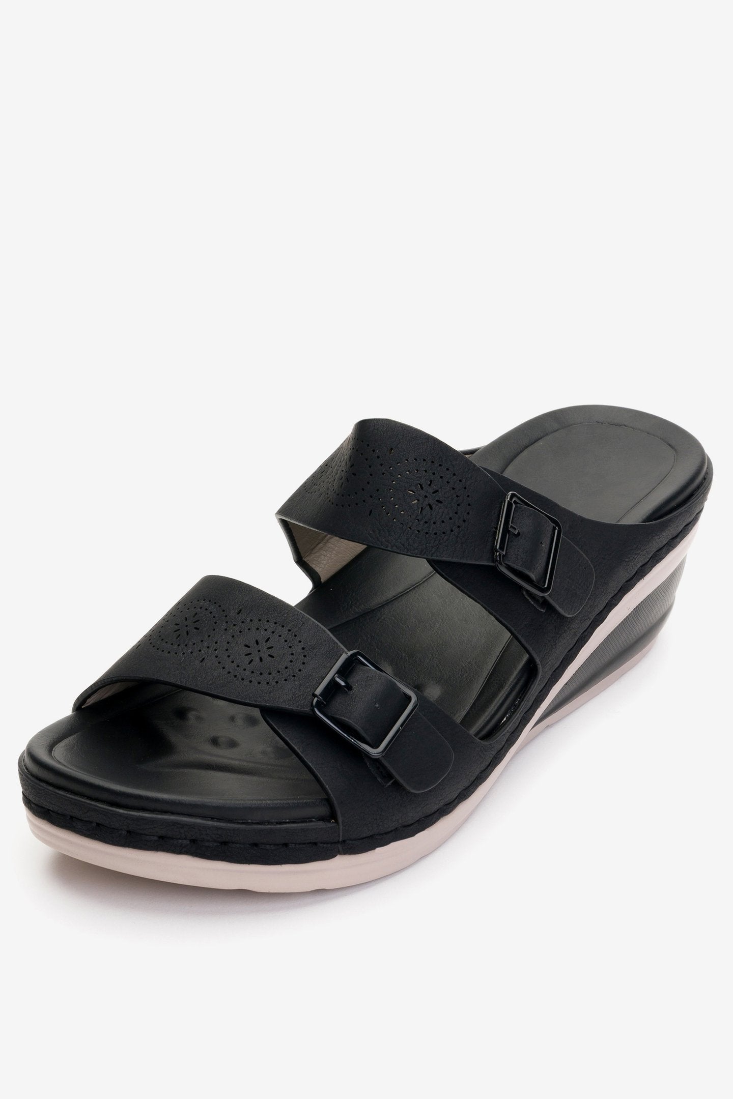 Sandalia Mujer Negro Palma Chancleta Chancleta